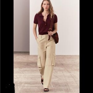 Zara Beige Cargo Pants